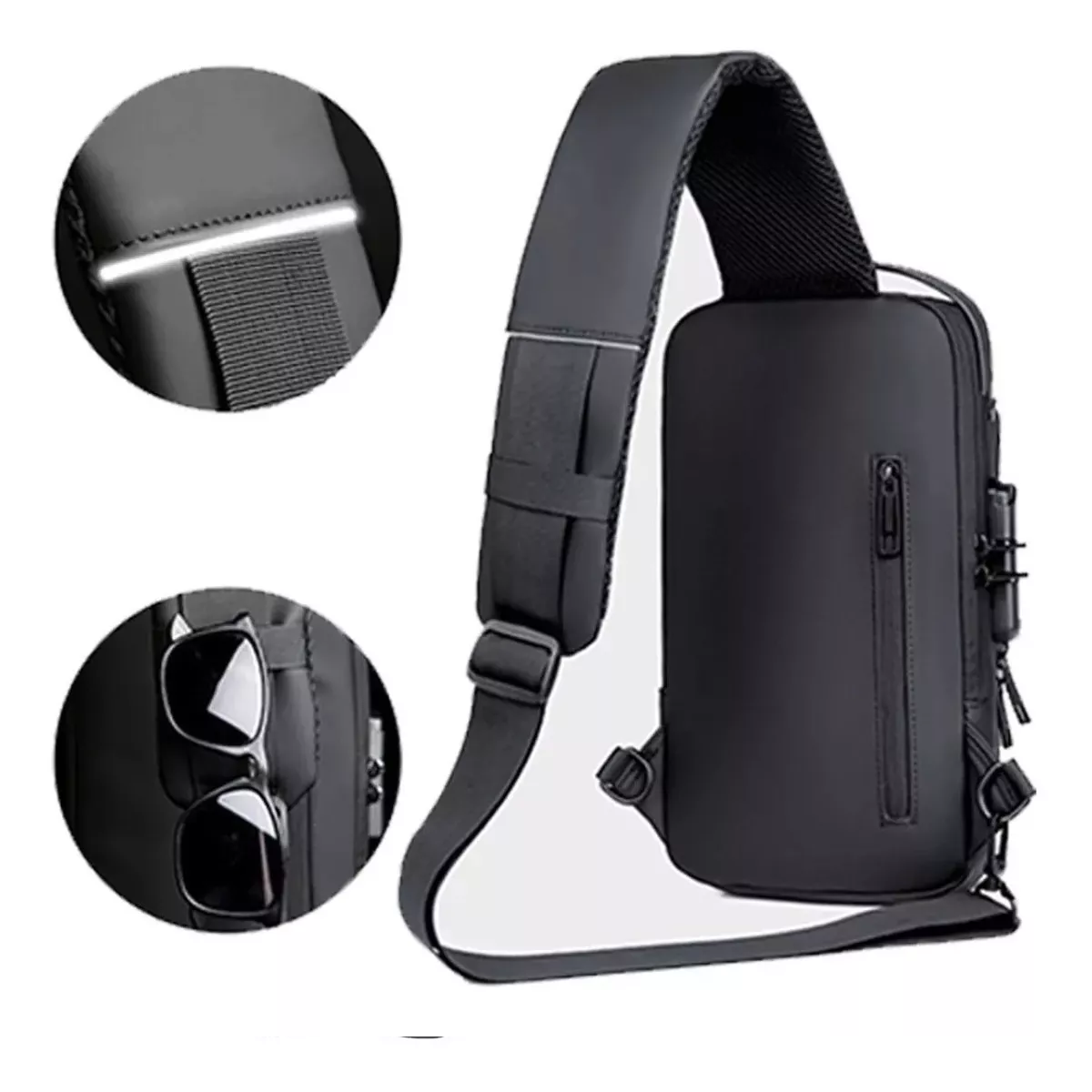 Combo Hombre Con Estilo: Bolso Antirrobo + Maquina Inalámbrica Patillera-Barbera