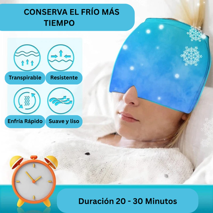 GORRO TERAPÉUTICO ANTI-MIGRAÑA CON GEL
